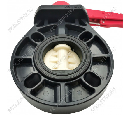 Дисковый поворотный затвор d90 с ручкой, уплотнение EPDM AQUAVIVA