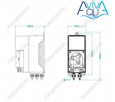 Перистальтический дозирующий насос Aquaviva KTRX Smart Plus pH/Rx 7 л/ч + набор Rx